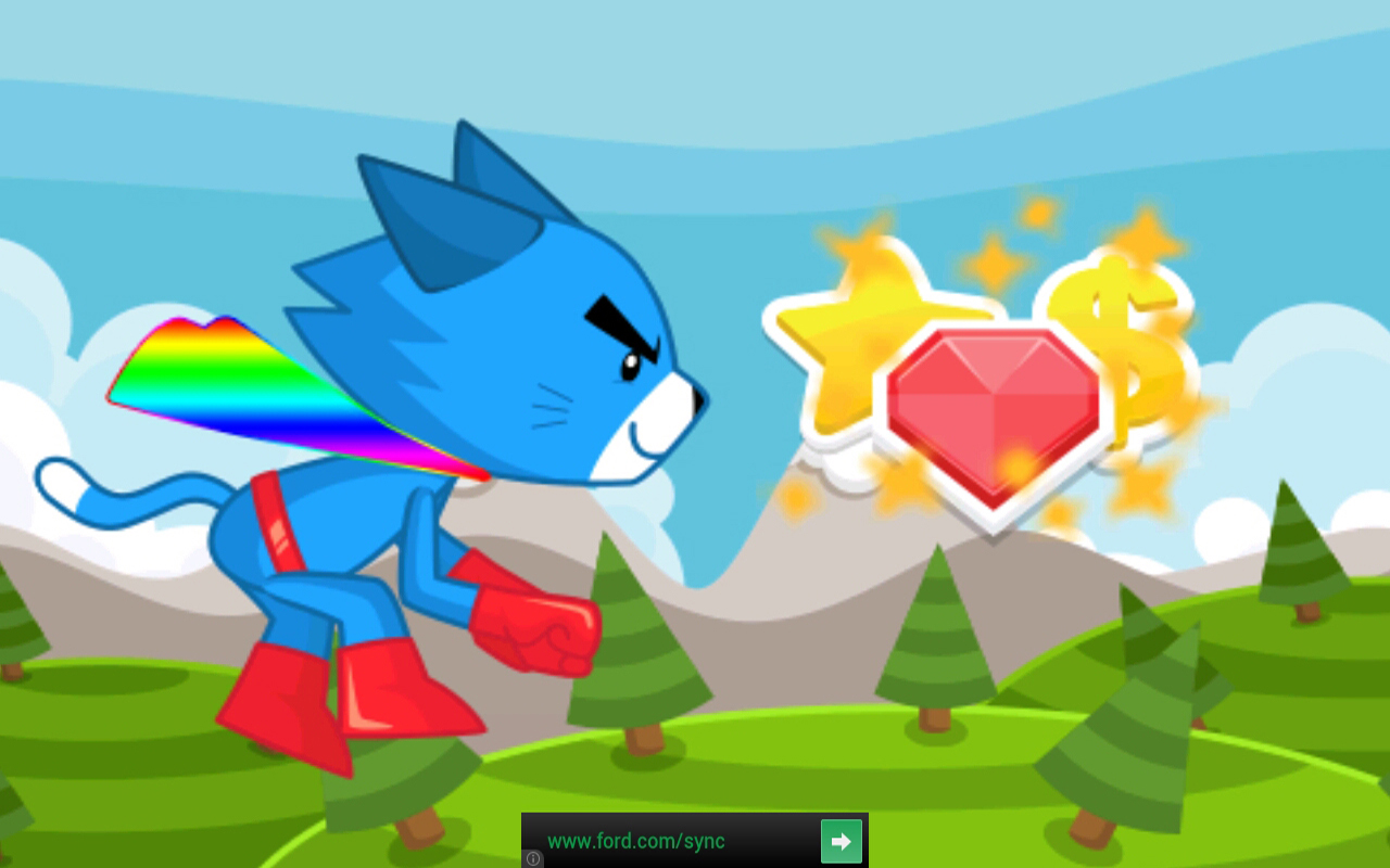 Rainbow Cat in Space